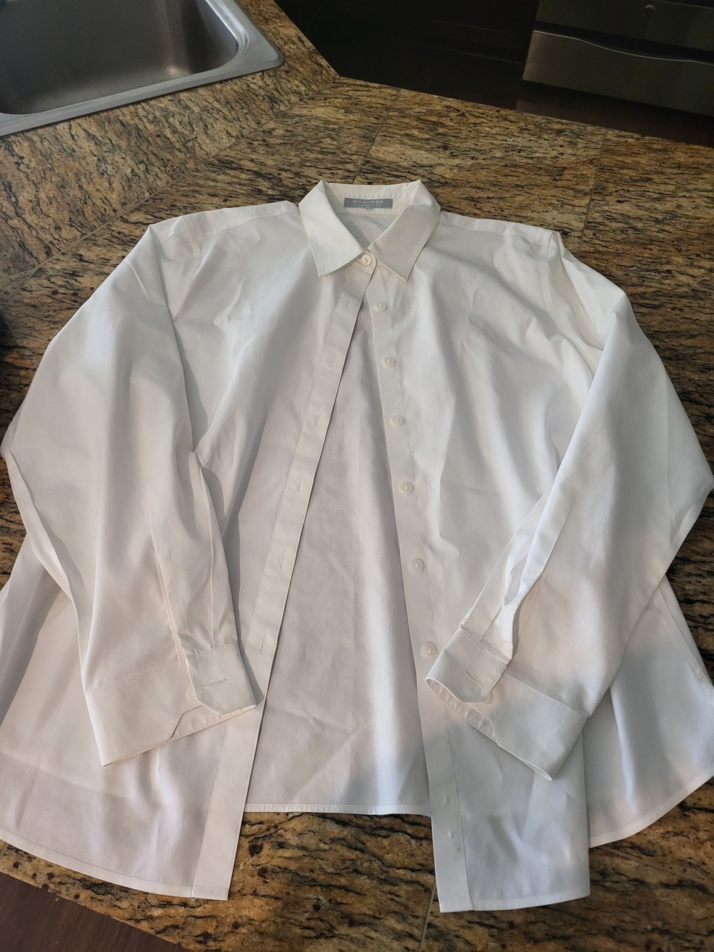Foxcroft White Woman's Dress Shirt - Classic Button-Front